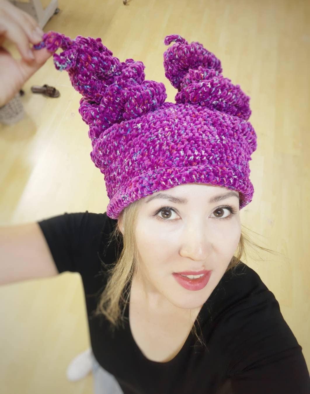 Chowder Inspired Crochet Purple Beanie Hat - Etsy display picture 3