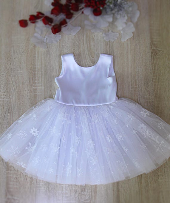 girls white winter dress Flower Girl Dresses