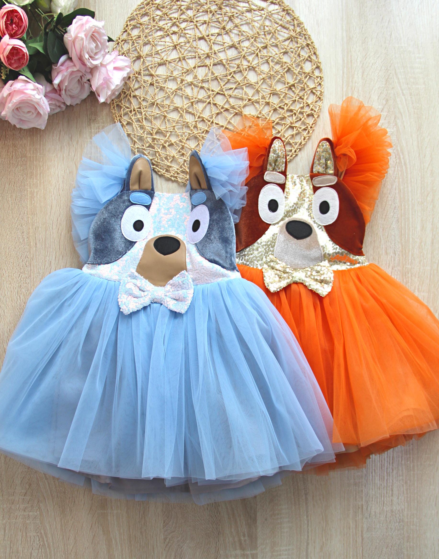 Go Bin Blue Dog Dress