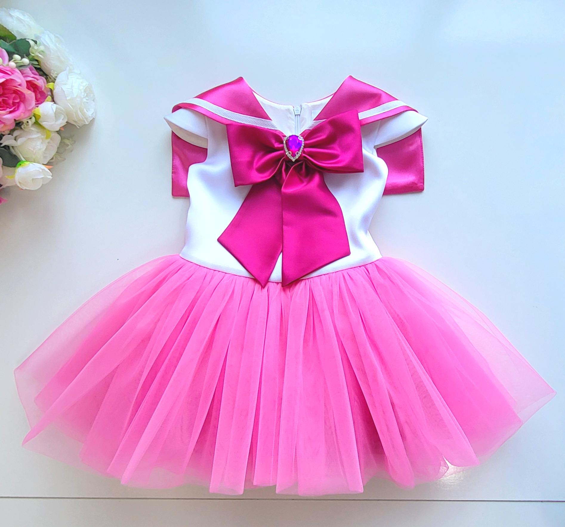 sailor dress pink Kawaii Floral Sailor Dress - Embroidered Cotton Princess Waist - SemenCoicis