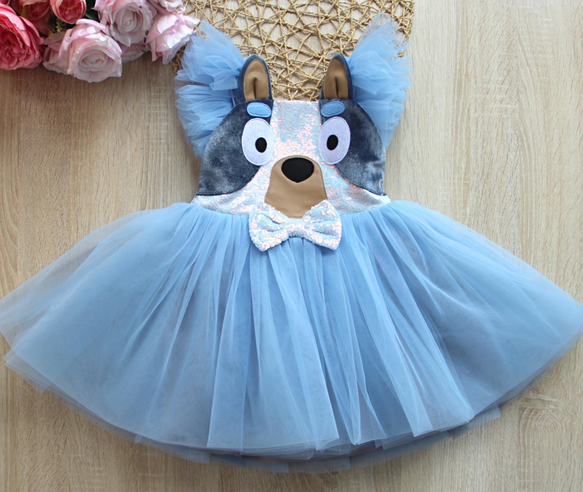 Go Bin Blue Dog Dress