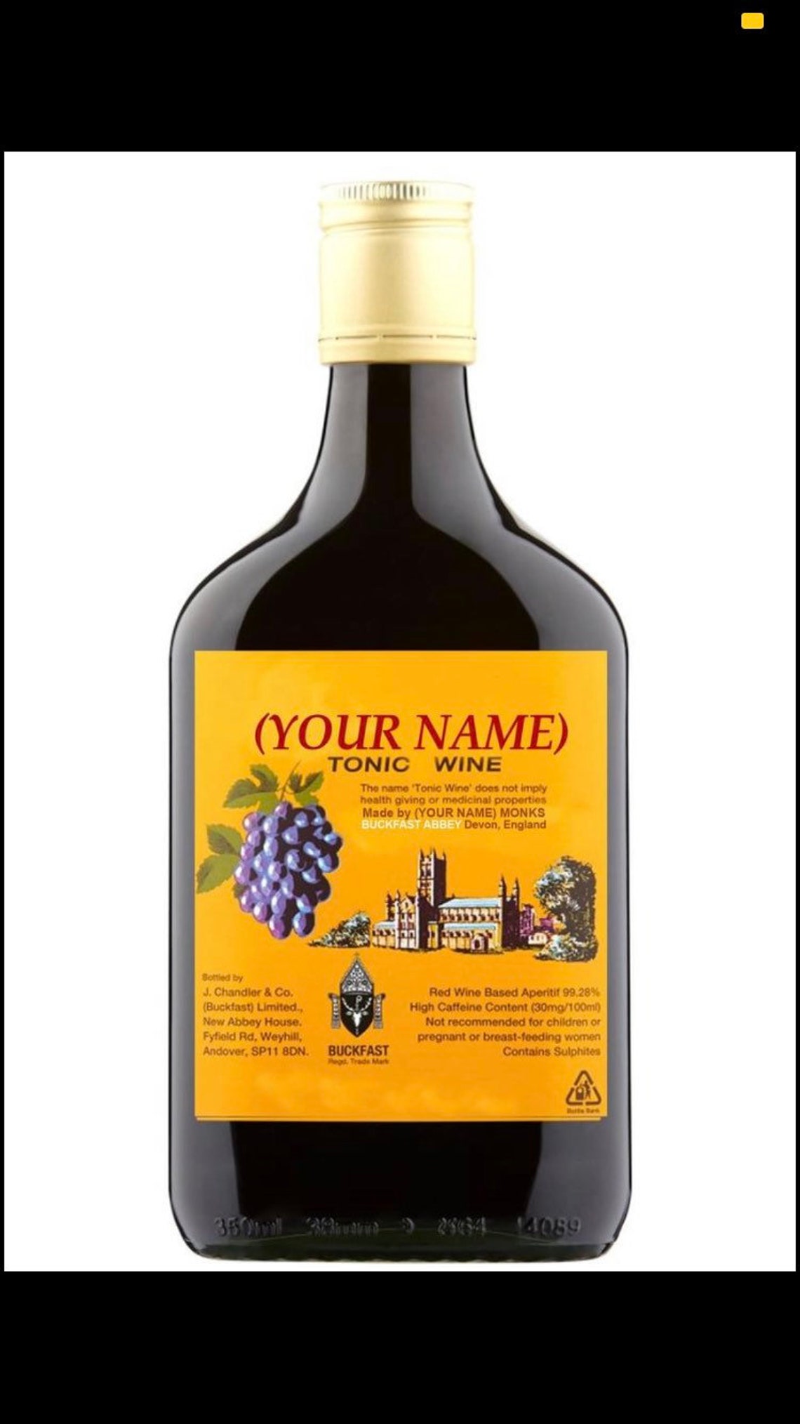 FULLY CUSTOM Buckfast Vinyl Label Sticker Fits Over Original Etsy