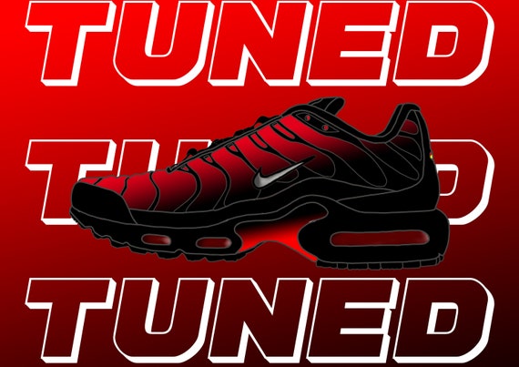 Nike Air Max Plus TN 'red/black' Illustration - Etsy Israel