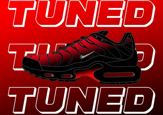 Nike Air Max Plus TN afgestemde 'rood/zwart' - Etsy Nederland