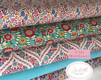 Tilda floral fabrics Wallflower for sewing, quilting and patchwork