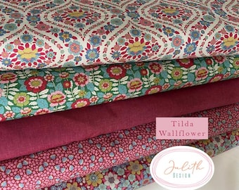 Tilda floral fabrics Wallflower for sewing, quilting and patchwork