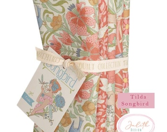 Tilda Fat Quarter Bundle Songbird Coral