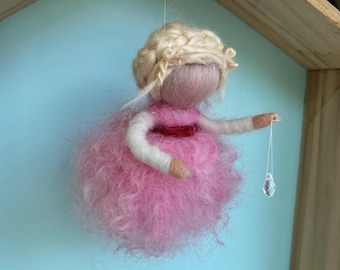 Felted elf, angel as a birthday gift, felt fairy for birth, guardian angel for school enrollment, felted doll in Waldorf style