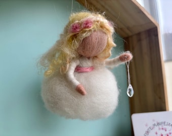 Felted elf, angel as a birthday gift, felt fairy for birth, guardian angel for school enrollment, felted doll in Waldorf style