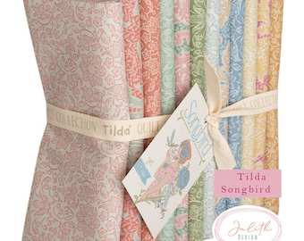 Tilda Fat Quarter Bundle Songbird Blenders Lila and Stella