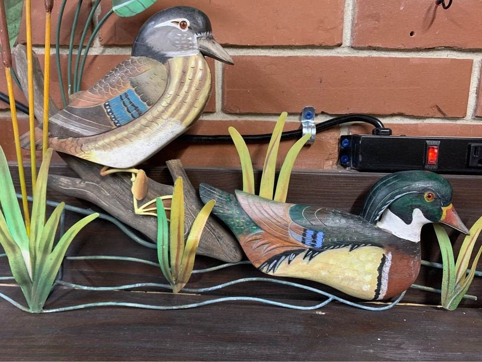 Wood Duck Pair Wall Art Etsy