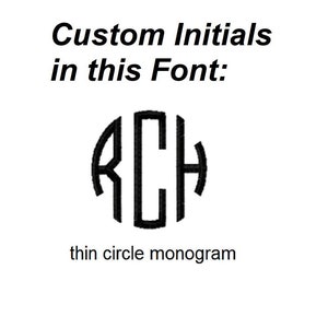 DIGITALER DOWNLOAD EMBROIDERY Designdatei - Benutzerdefinierte monogrammierte Initialen in abgebildeter dünner Kreis-Monogrammschrift - 4x4 und 5x7