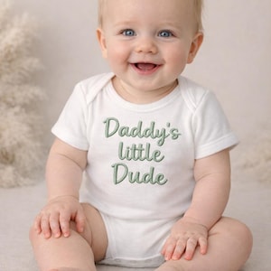 DIGITAL DOWNLOAD EMBROIDERY - Daddy's Little Dude - 4x4  5x7  7x5  Machine Embroidery Design File