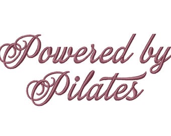 Powered by Pilates Machine Embroidery Design - 4 Sizes (Digital Download)