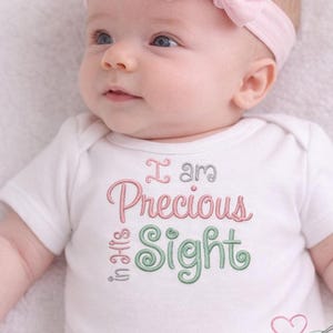 DIGITAL DOWNLOAD EMBROIDERY - I Am Precious in His Presence -  4x4 and 5x5 Machine Embroidery File Download