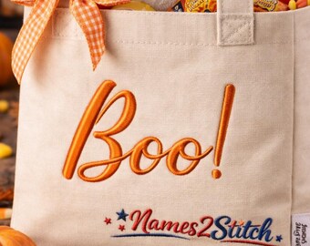 Embroidery Boo Design Instant Download – 4x4 5x7 Machine Embroidery Files – Halloween Applique Pattern Digital Download
