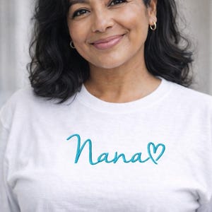 DIGITAL DOWNLOAD EMBROIDERY - Nana with Heart Cursive - 4x4 5x7 7x5 Machine Embroidery Design File