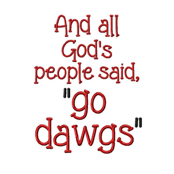 Uga Go Dawgs Embroidery Design Etsy