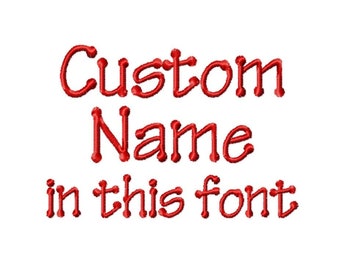 DIGITAL DOWNLOAD EMBROIDERY Design File - Custom Name in Pictured Tinker Font - 4x4 and 5x7 and 7x5