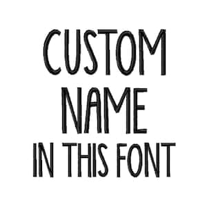DIGITAL DOWNLOAD EMBROIDERY Design File - Custom Name in Pictured Skinny Latte Font - 4x4 and 5x7 and 7x5
