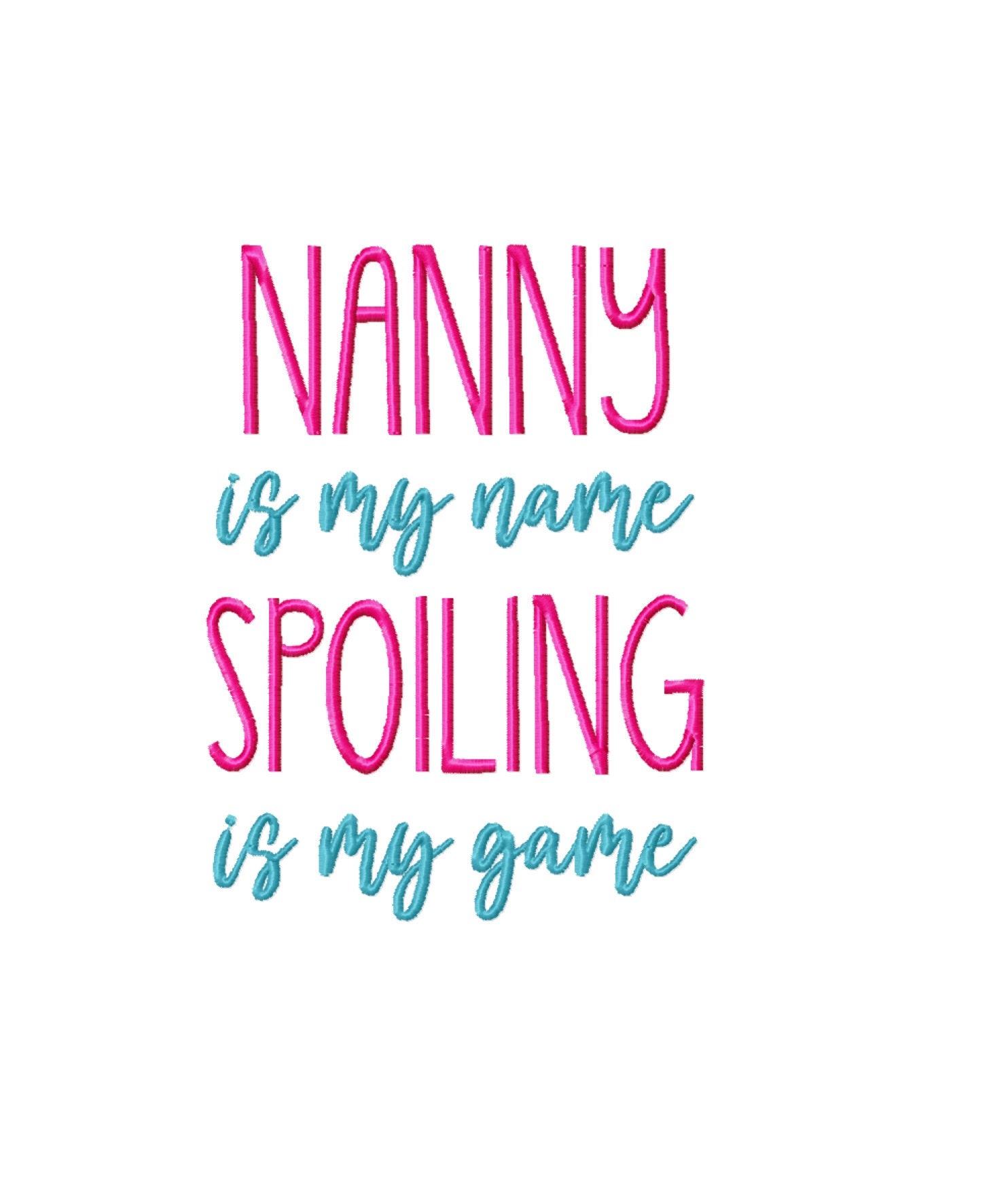 DIGITAL DOWNLOAD EMBROIDERY Nanny is my Name Spoiling is my Etsy