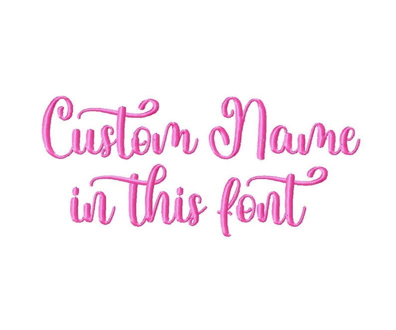DIGITAL DOWNLOAD EMBROIDERY Design File Custom Name in Etsy