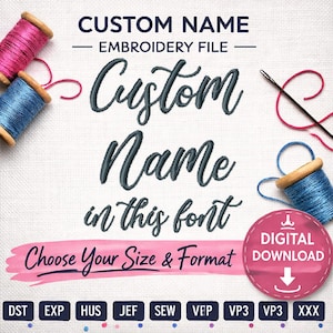 Arquivo de bordado para download digital - Nome personalizado na fonte Madista da imagem - 4x4 e 5x7