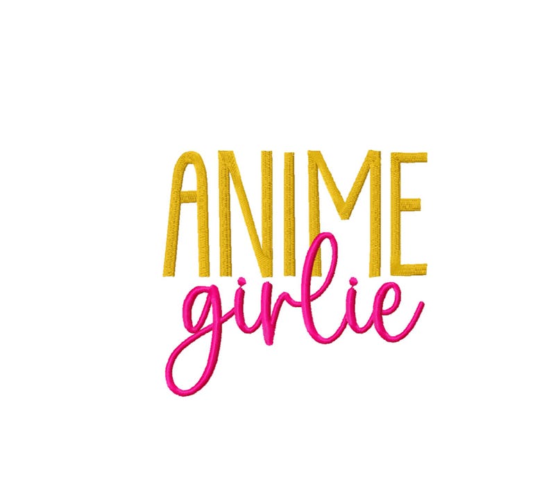 DIGITAL DOWNLOAD EMBROIDERY - Anime Girlie - 4x4 5x7 and 7x5 Machine ...