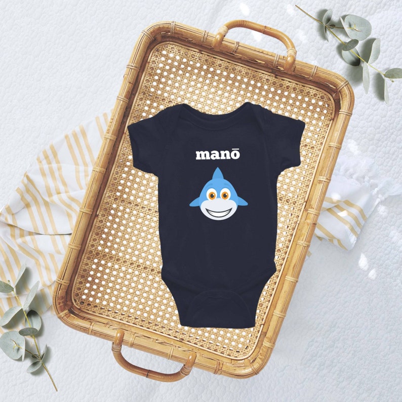 Birthday Shark Shirt Shark Themed Birthday Party Custom Name Shark Shirt Infant Fine Jersey Bodysuit Hawaiian Shark Baby Mano