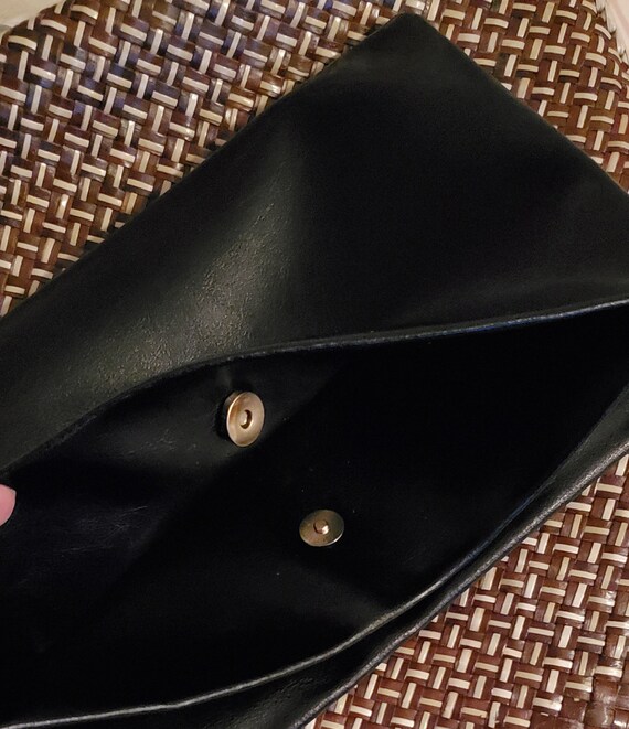 vegan leather clutch