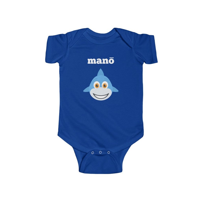 Birthday Shark Shirt Shark Themed Birthday Party Custom Name Shark Shirt Infant Fine Jersey Bodysuit Hawaiian Shark Baby Mano