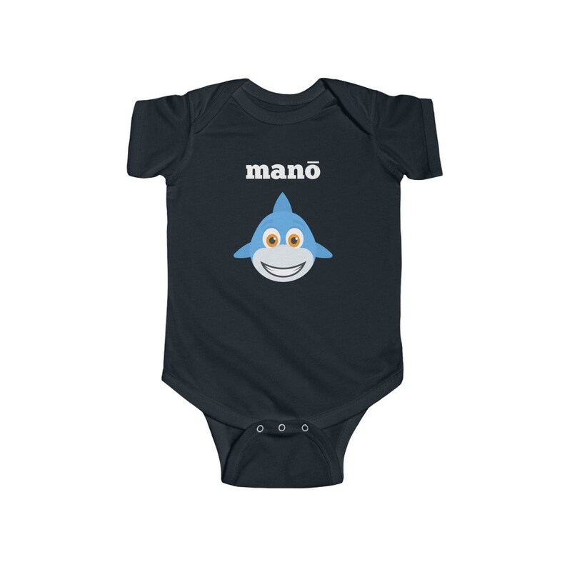 Birthday Shark Shirt Shark Themed Birthday Party Custom Name Shark Shirt Infant Fine Jersey Bodysuit Hawaiian Shark Baby Mano