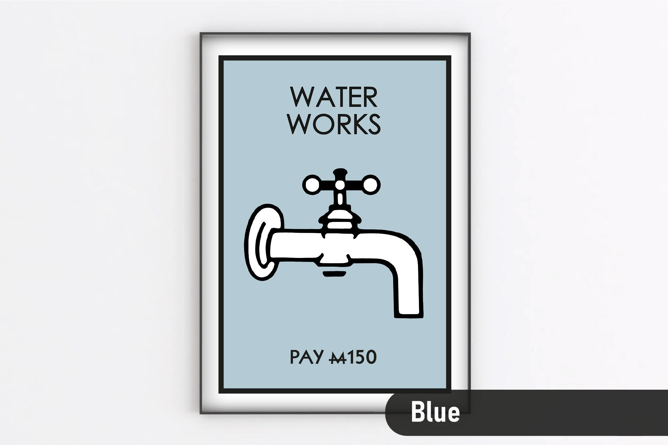 Water Works Monopoly Personalised Print New Home Gift Etsy