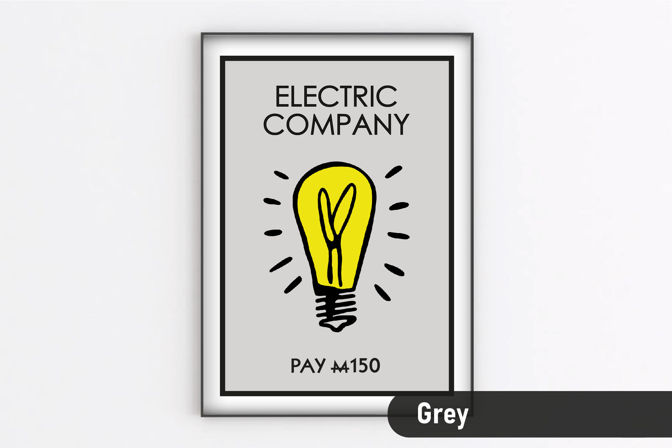 Electric Company Monopoly Personalised Print New Home Gift Etsy