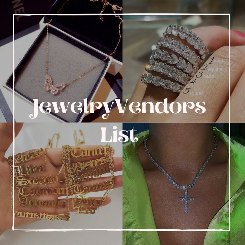 Jewelry Vendors Necklace Rings Bracelets Chain Wholesale Etsy