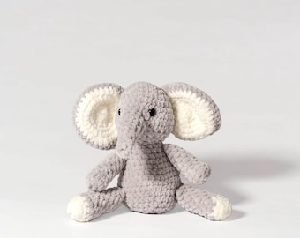 Chenille Stuffed Elephant Plushie: Soft Cuddle Toy for Kids