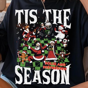 Tis The Season Png, Natal Png, Papai Noel Dançando Png, Natal Retro, Natal Vintage, Papai Noel Elfo Quebra-Nozes De Gengibre, Natal Na Moda