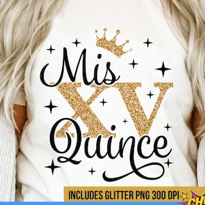 Mis quince SVG, Mis XV, Quinceañera SVG, Mis quince Cricut files svg, Silohuete, Instant download