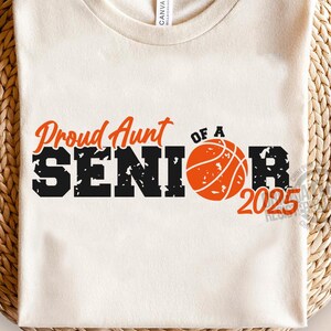 Stolze Tante einer Seniorin 2025 SVG, Distressed Papa, Basketball Tante SVG, Basketball Schnittdateien, Basketball Tante PNG