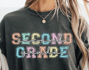 Chemise de professeur de deuxième année PNG : sublimation de la rentrée (téléchargement numérique)