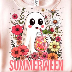 Cute Ghost Summerween Png, Summer Halloween Png, Funny Halloween Retro Shirt Png, Ghost Summer Shirt Design, Digital Downloads