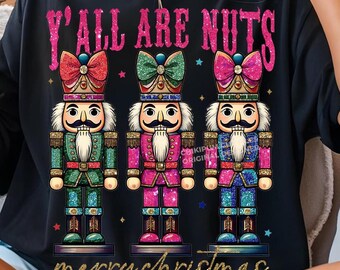 Divertido Cascanueces Navideño PNG: Diseño Glitter Coquette (Descarga digital)