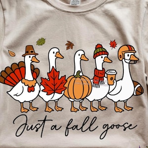 Fall Goose SVG PNG, Funny Cozy Goose Svg Png, Autumn Goose Shirt Png, Cute Autumn Goose Design for Shirts, Fall Sublimation Png, Autumn Svg