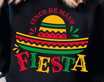 Cinco de Mayo Fiesta SVG PNG: Mexican Hat Cut Files (Digital Download)