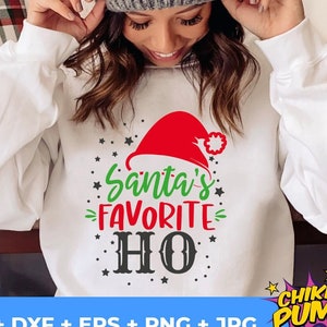 Santa's Favourite Ho svg, Weihnachten svg, Weihnachtsparty svg, Weihnachtsschnitt-Datei
