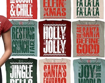 Christmas Distressed PNG Bundle, Retro Holiday Designs (Digital Download)
