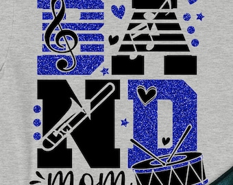 Band Mom svg, band mom png, Senior 2027 svg png, pliki do cięcia koszulek zespołu do prasowania, pliki do wycinania koszulek dla mamy orkiestry marszowej