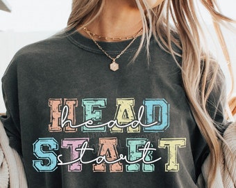 Head Start Teacher Shirt PNG: Back to School Sublimation DTF (Digital Download)