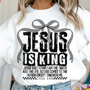 Jesus é rei PNG, camiseta cristã PNG, camiseta fé amém Png, versículo bíblico cristão religioso Png, designs de sublimação, downloads digitais