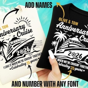 Anniversary Cruise 2026 SVG PNG: Couple's Celebration Design (Digital Download)